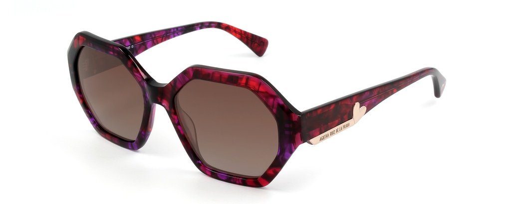 Agatha Ruiz de la Prada AR 21428/564 — fialová s červenými a černými akcenty