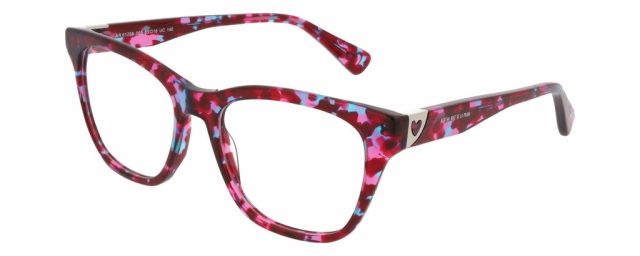 Agatha Ruiz de la Prada AR 61758/565 — tmavě růžová s modrými a světlejšími růžovými skvrnami