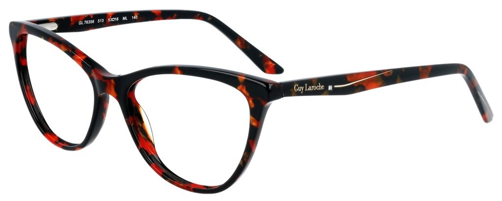 Guy Laroche GL 76356/513 — želvovina hnědá s červenými a černými tóny