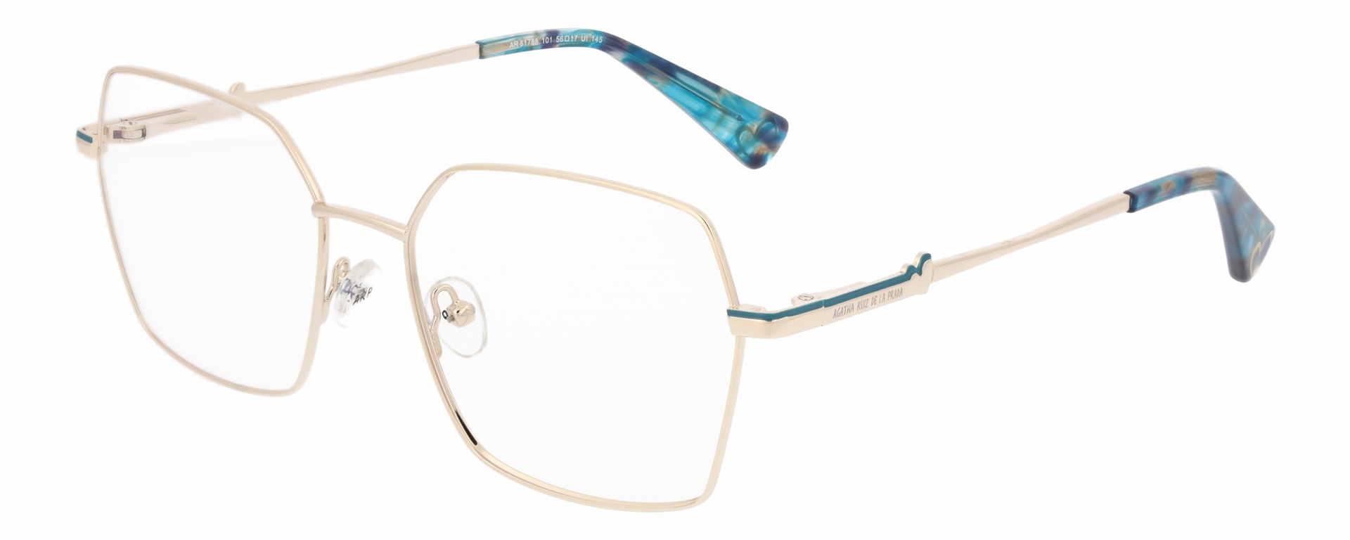 Agatha Ruiz de la Prada AR 61788/101 — light rose gold with green temples