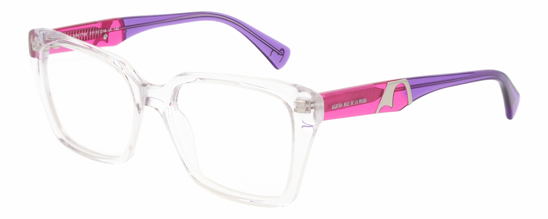 Agatha Ruiz de la Prada AR 61786/511 — clear with pink and purple temples