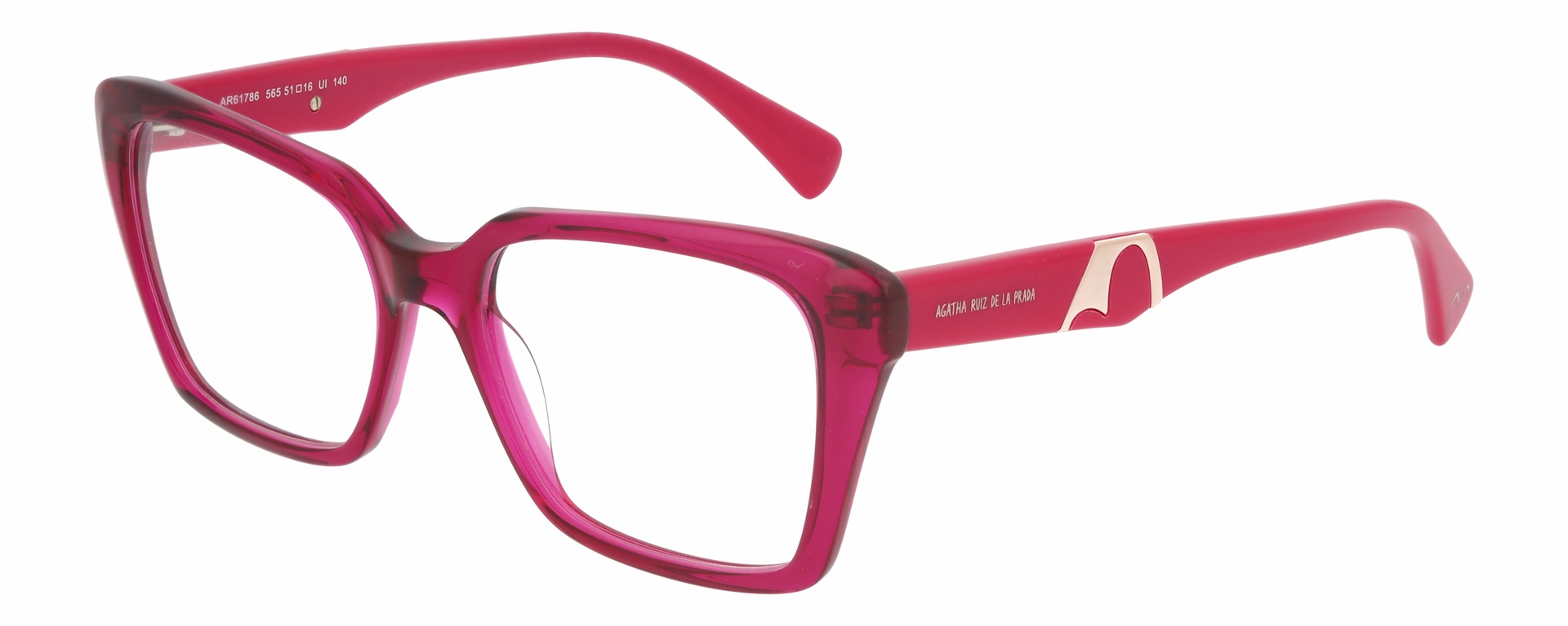 Agatha Ruiz de la Prada AR 61786/565 — pink translucent with darker pink temples