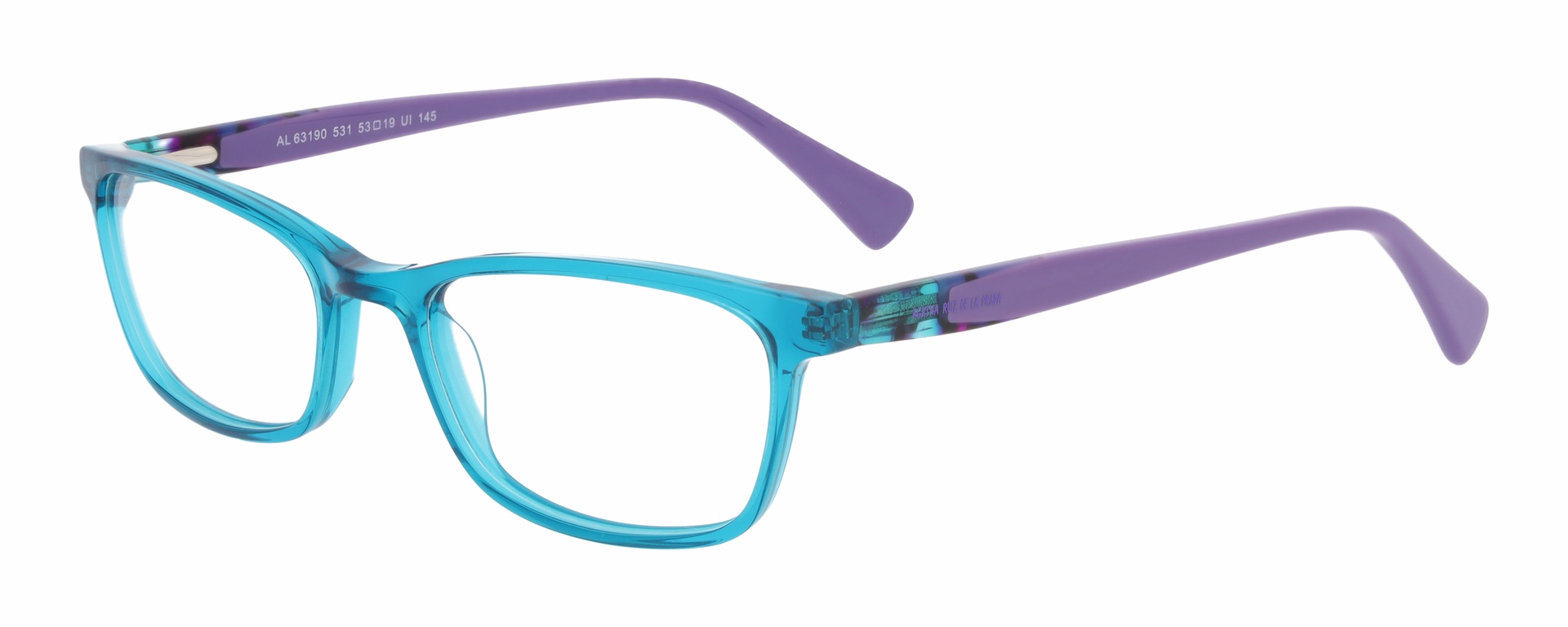 Agatha Ruiz de la Prada AL 63190 — transparent cyan with purple temples