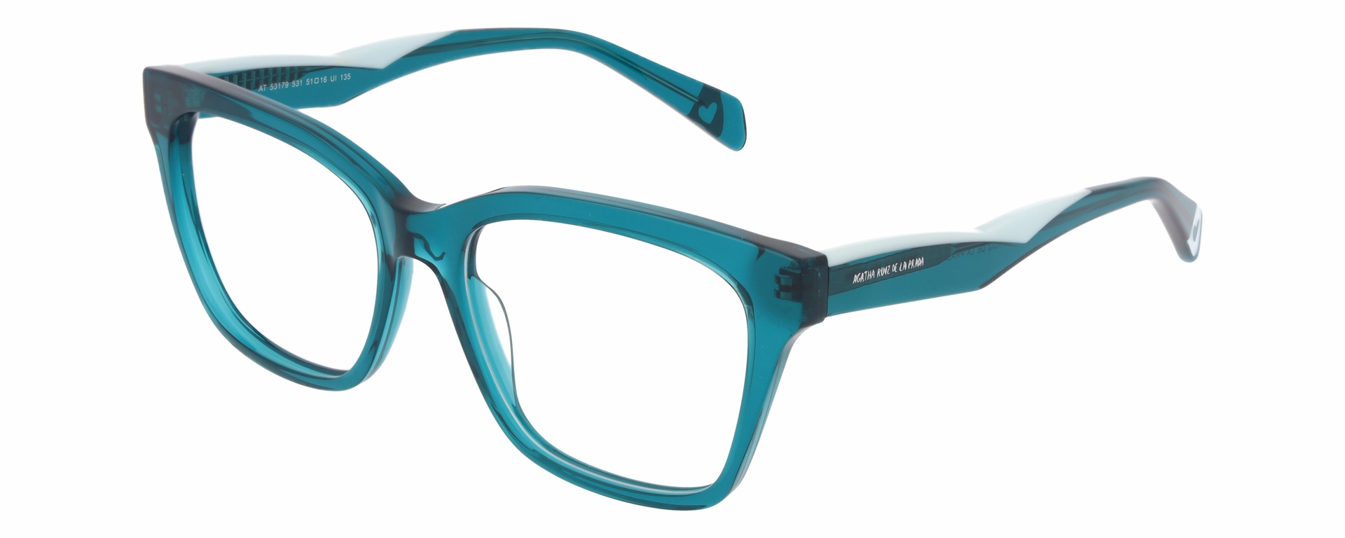 Agatha Ruiz de la Prada AT 53179/531 — teal translucent with dark temples