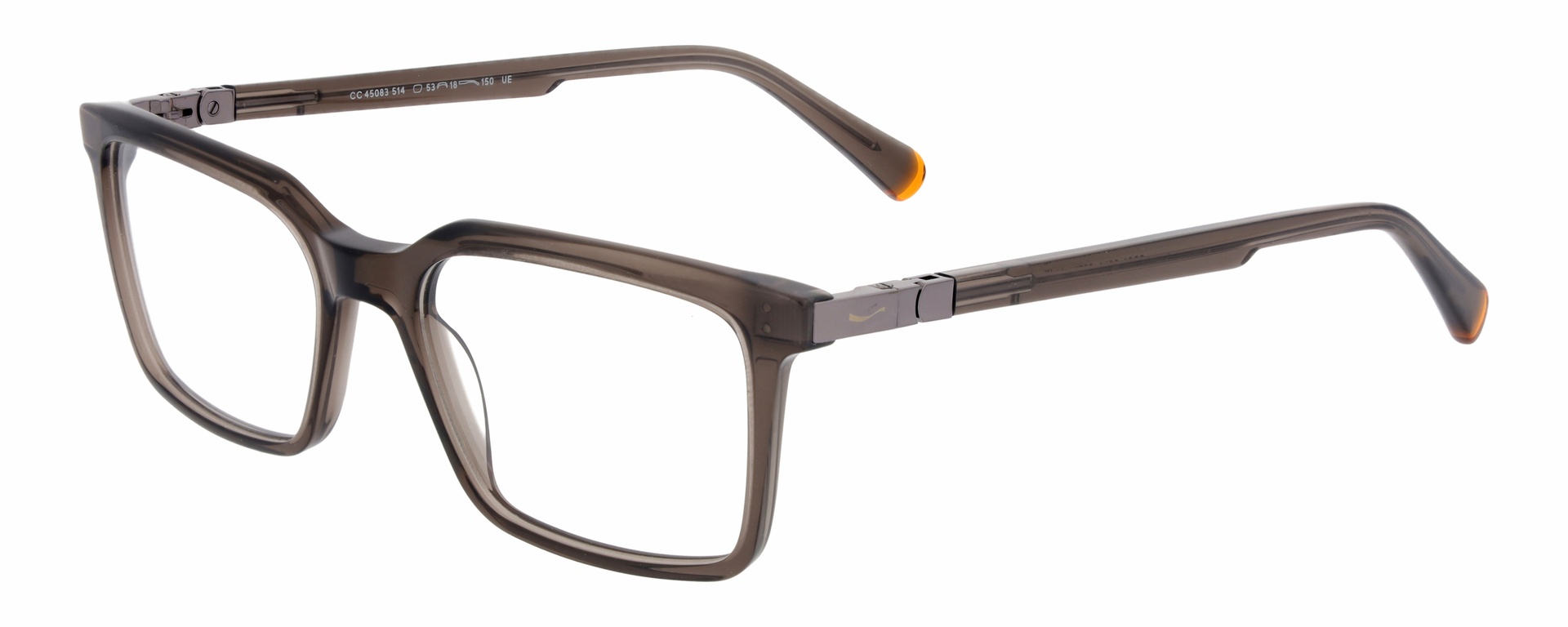 Coca Cola CC 45083/537 — dark taupe with orange temple tips