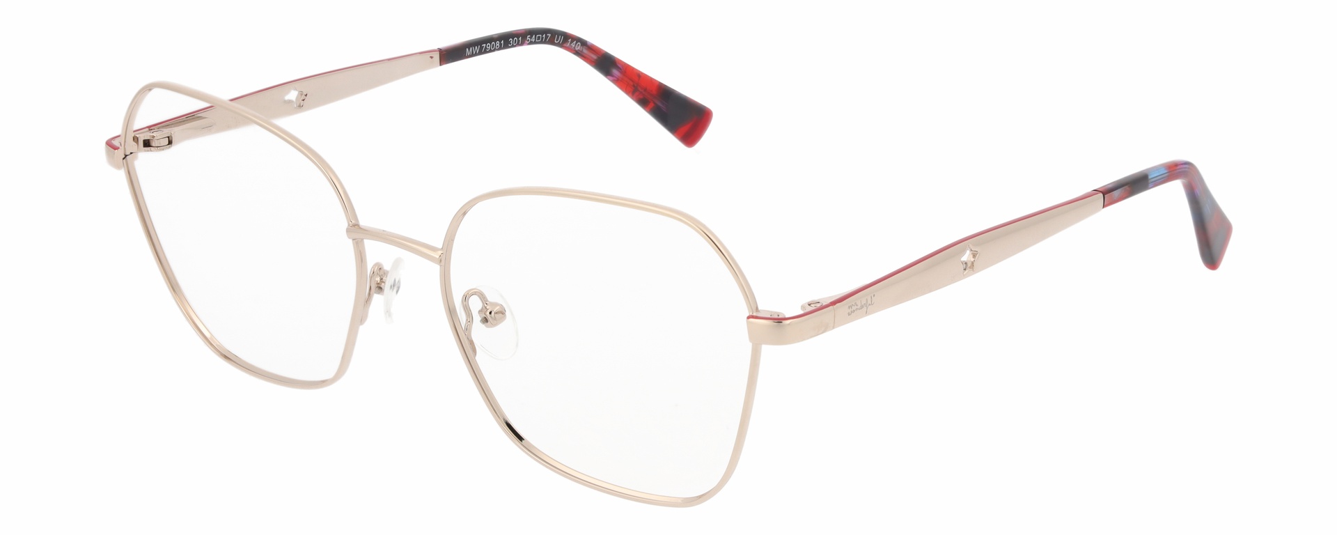 Mr. Wonderful MW 79081/301 — light gold with red and black tortoiseshell temples