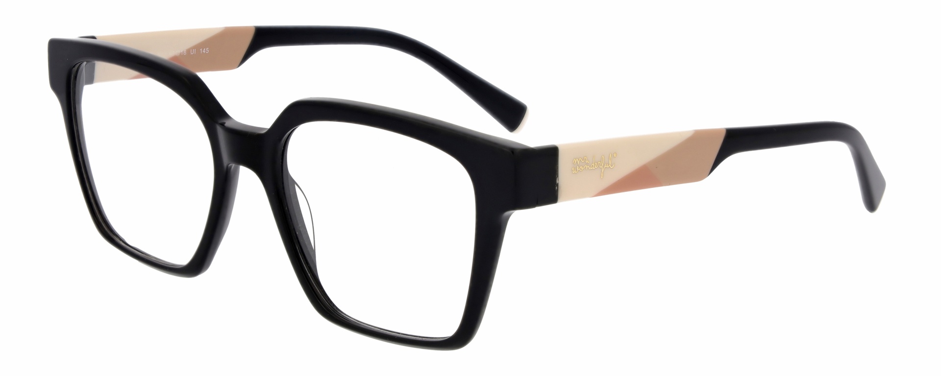 Mr. Wonderful MW 79079/512 — black with beige and taupe temples