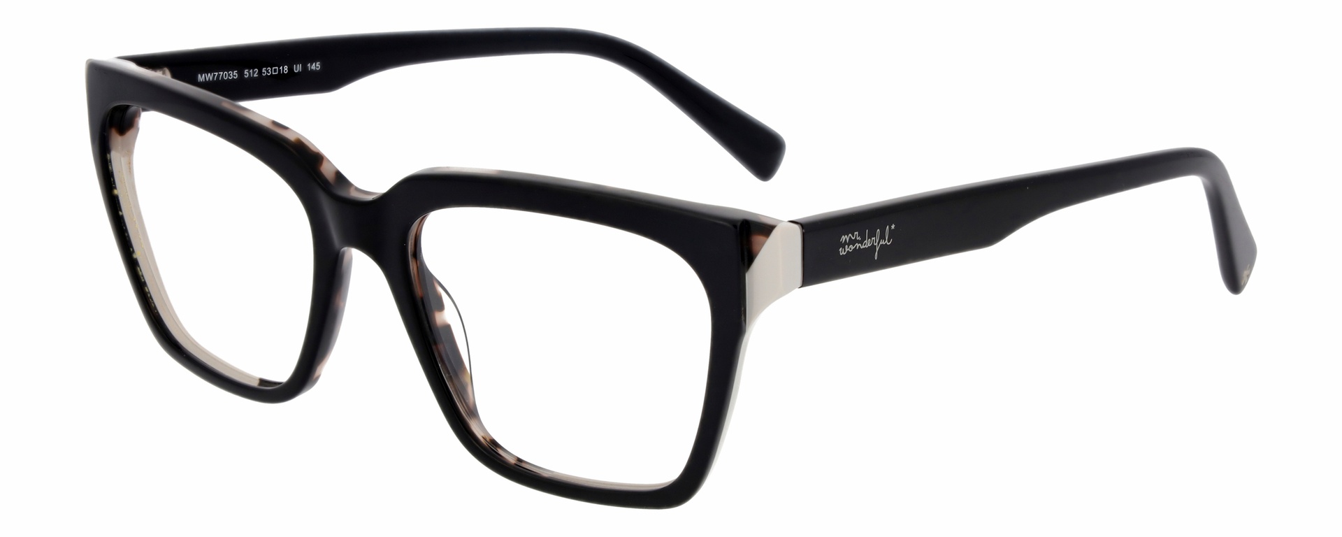 Mr. Wonderful MW 77035/512 — black with subtle tortoiseshell accents